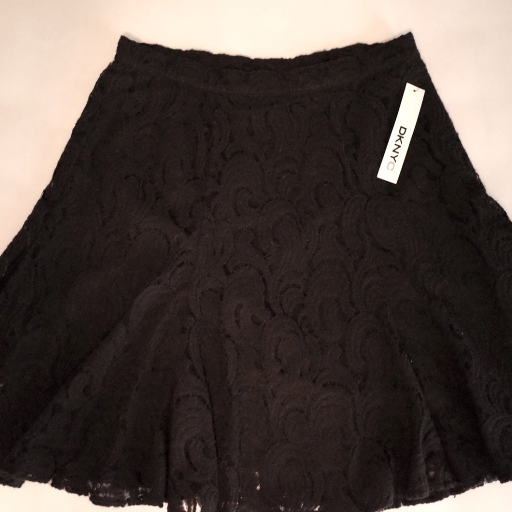 New DKNYC Black Lace Skirt